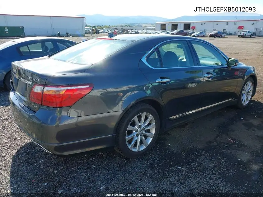 2011 Lexus Ls 460 VIN: JTHCL5EFXB5012093 Lot: 42245962