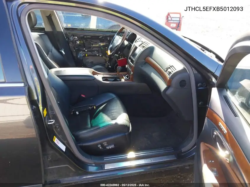 2011 Lexus Ls 460 VIN: JTHCL5EFXB5012093 Lot: 42245962