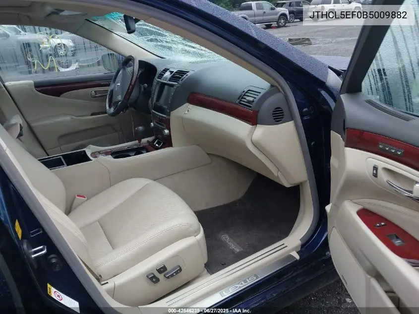 2011 Lexus Ls 460 VIN: JTHCL5EF0B5009882 Lot: 42546239