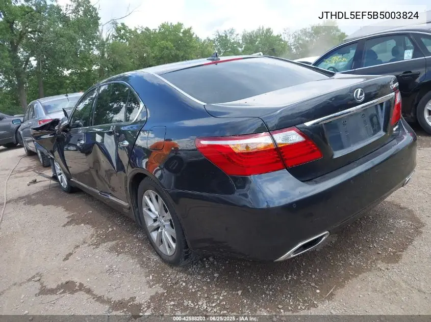 2011 Lexus Ls 460 L VIN: JTHDL5EF5B5003824 Lot: 42588203