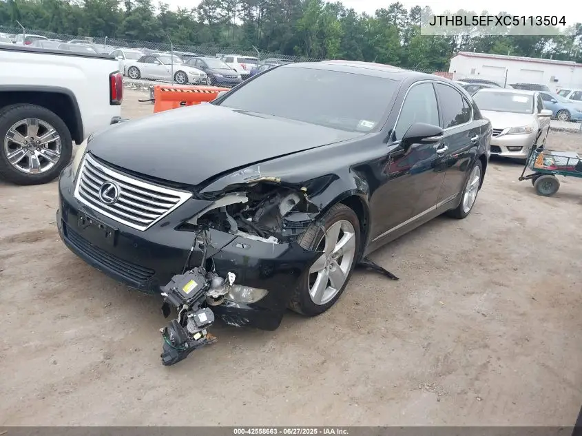 2012 Lexus Ls 460 VIN: JTHBL5EFXC5113504 Lot: 42558663
