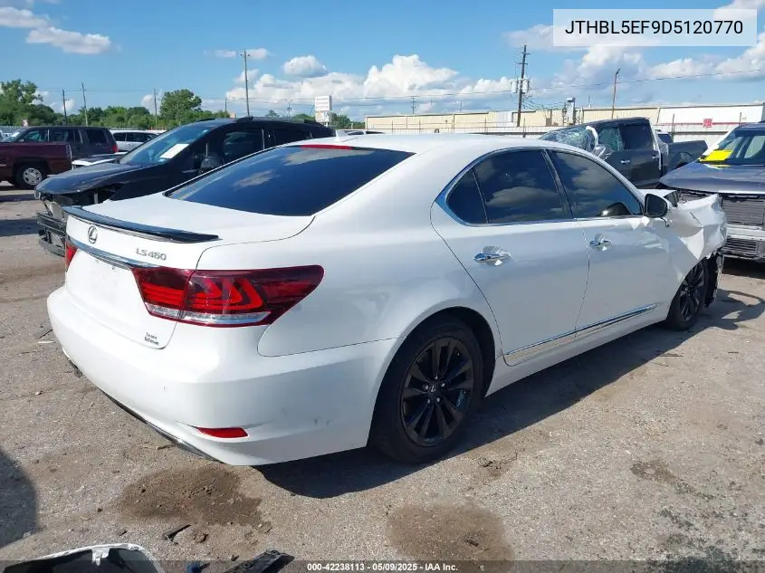 2013 Lexus Ls 460 VIN: JTHBL5EF9D5120770 Lot: 42238113