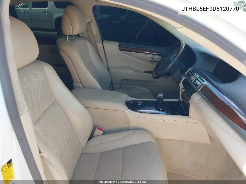 2013 Lexus Ls 460 VIN: JTHBL5EF9D5120770 Lot: 42238113