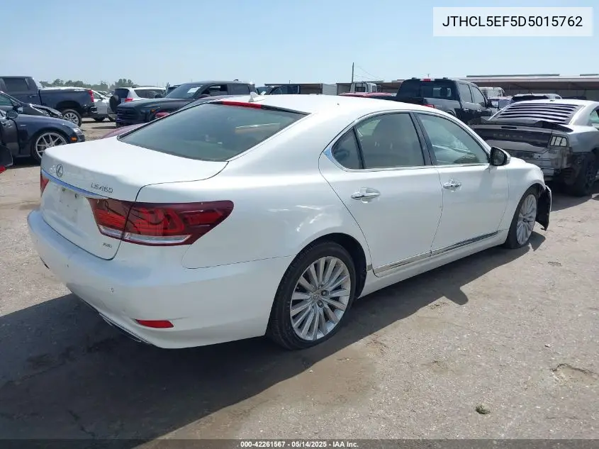2013 Lexus Ls 460 VIN: JTHCL5EF5D5015762 Lot: 42261567