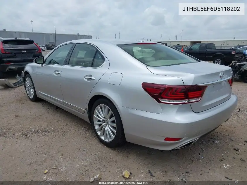 2013 Lexus Ls 460 VIN: JTHBL5EF6D5118202 Lot: 42288682