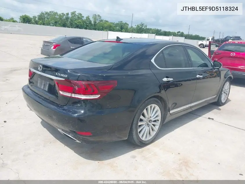 2013 Lexus Ls 460 VIN: JTHBL5EF9D5118324 Lot: 42426050