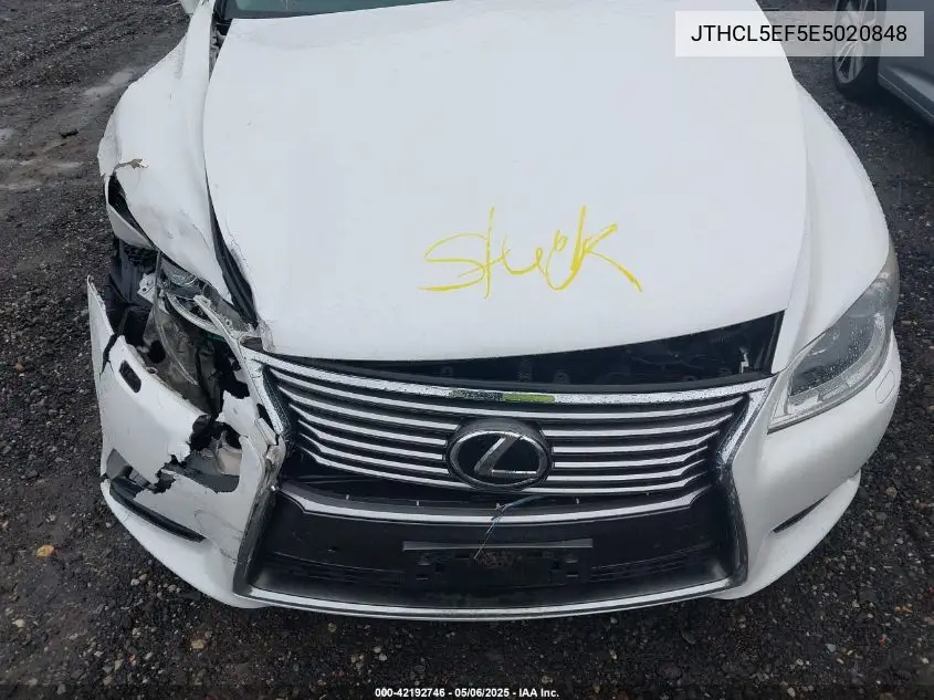 2014 Lexus Ls 460 VIN: JTHCL5EF5E5020848 Lot: 42192746