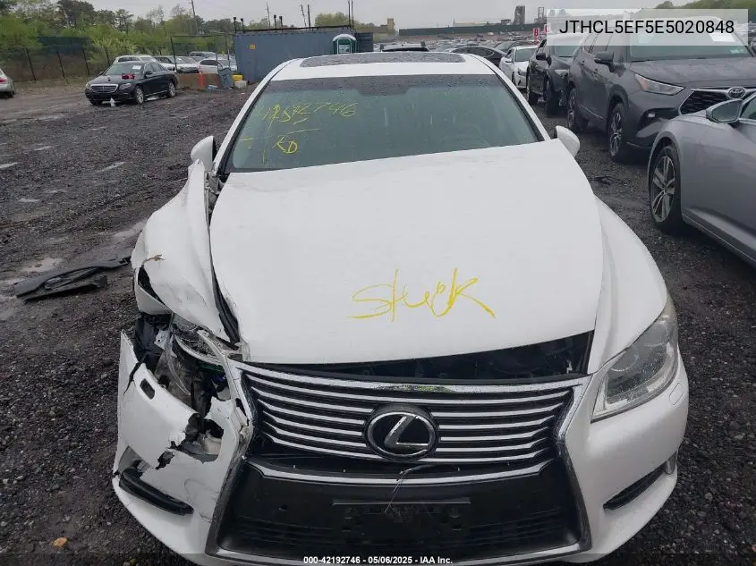 2014 Lexus Ls 460 VIN: JTHCL5EF5E5020848 Lot: 42192746