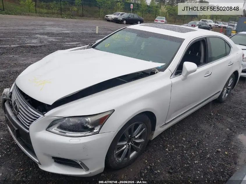 2014 Lexus Ls 460 VIN: JTHCL5EF5E5020848 Lot: 42192746