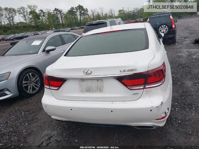 2014 Lexus Ls 460 VIN: JTHCL5EF5E5020848 Lot: 42192746