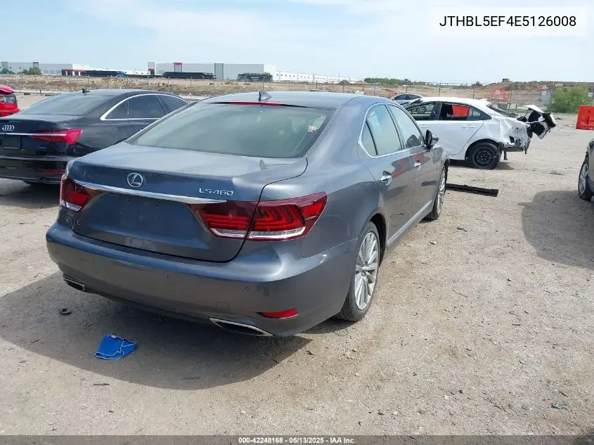 2014 Lexus Ls 460 VIN: JTHBL5EF4E5126008 Lot: 42248168