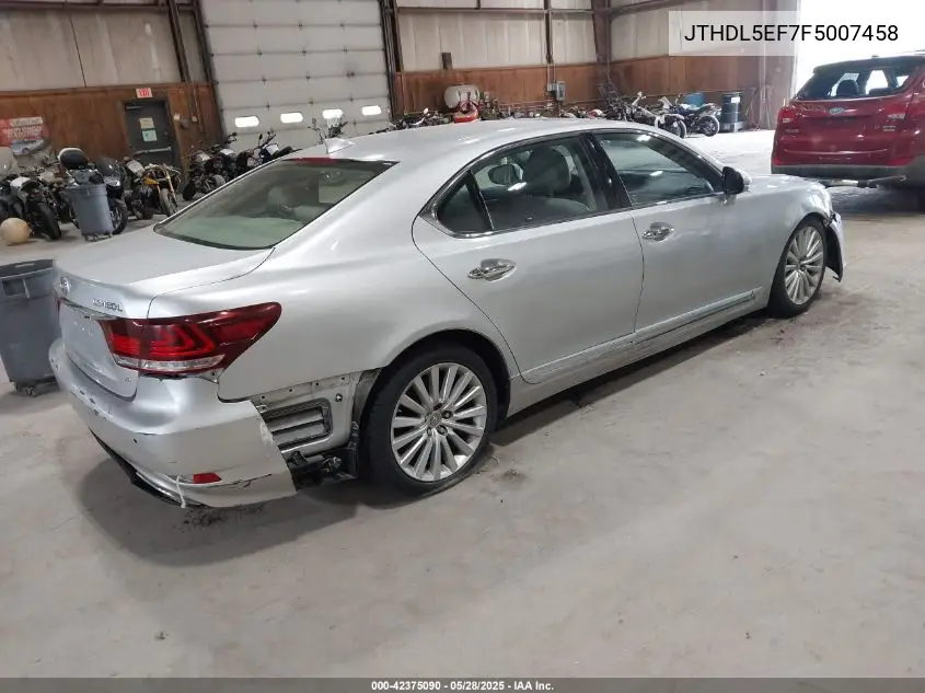 2015 Lexus Ls 460 L VIN: JTHDL5EF7F5007458 Lot: 42375090
