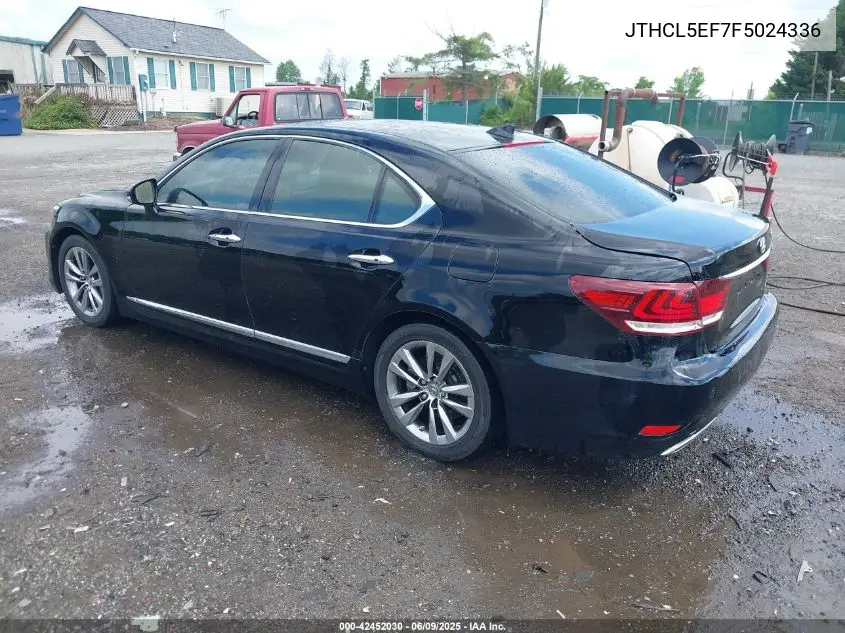 2015 Lexus Ls 460 VIN: JTHCL5EF7F5024336 Lot: 42452030