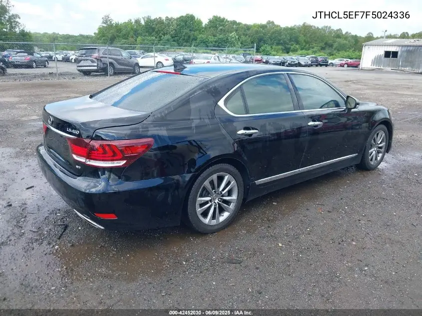 2015 Lexus Ls 460 VIN: JTHCL5EF7F5024336 Lot: 42452030