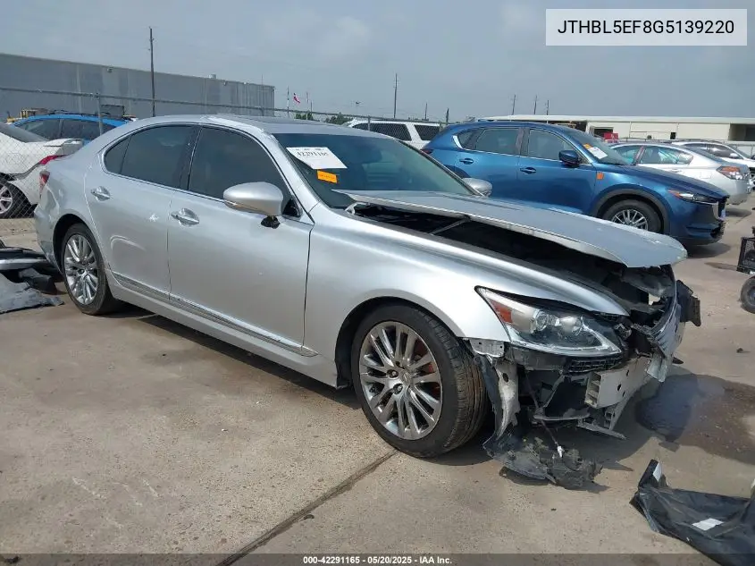 2016 Lexus Ls 460 VIN: JTHBL5EF8G5139220 Lot: 42291165