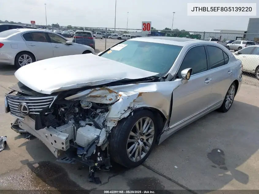 2016 Lexus Ls 460 VIN: JTHBL5EF8G5139220 Lot: 42291165
