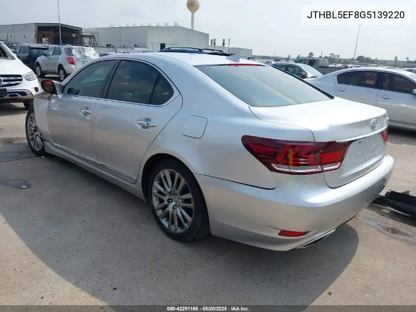 2016 Lexus Ls 460 VIN: JTHBL5EF8G5139220 Lot: 42291165