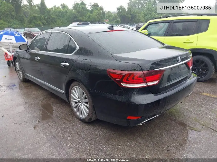 2016 Lexus Ls 460 L VIN: JTHDL1EF1G5007935 Lot: 42512140