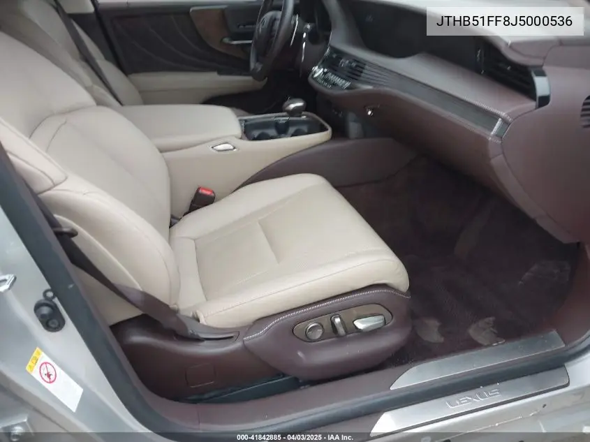 2018 Lexus Ls 500 VIN: JTHB51FF8J5000536 Lot: 41842885