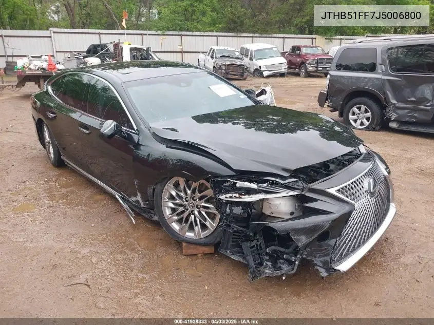 2018 Lexus Ls 500 VIN: JTHB51FF7J5006800 Lot: 41939333
