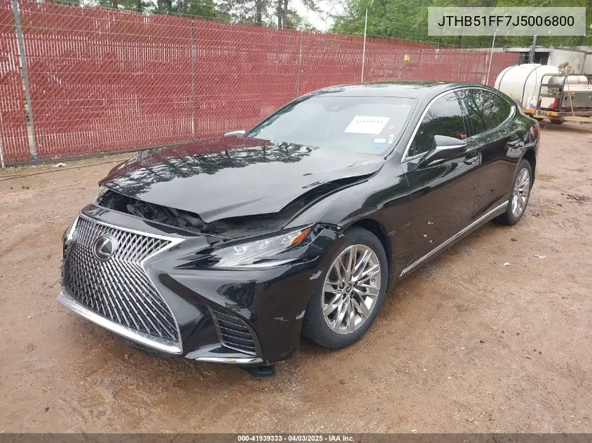 2018 Lexus Ls 500 VIN: JTHB51FF7J5006800 Lot: 41939333