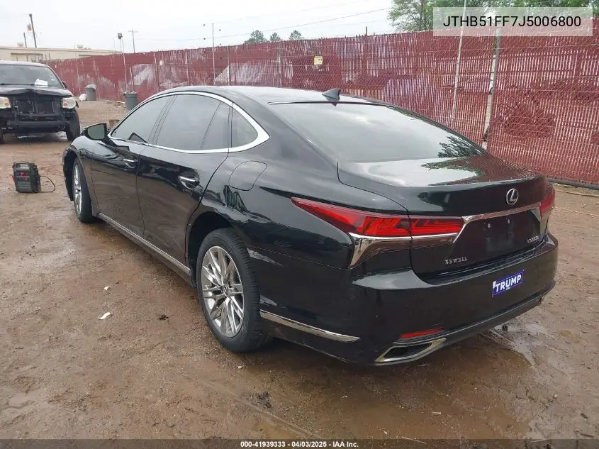 2018 Lexus Ls 500 VIN: JTHB51FF7J5006800 Lot: 41939333