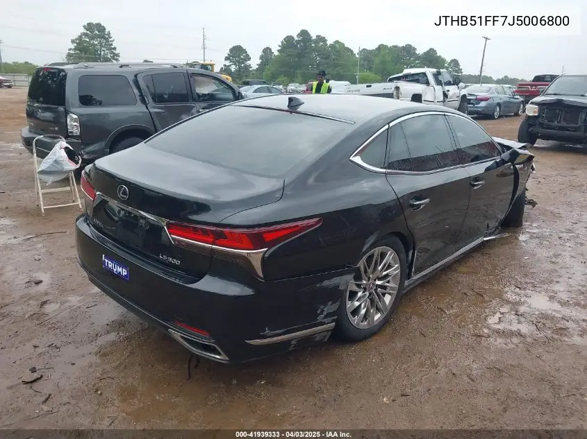 2018 Lexus Ls 500 VIN: JTHB51FF7J5006800 Lot: 41939333