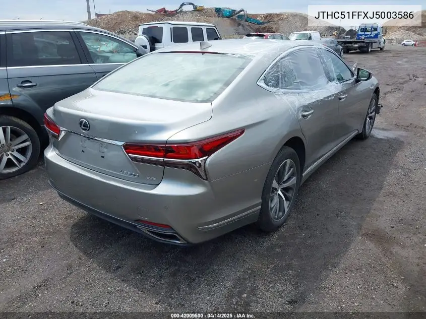 2018 Lexus Ls 500 VIN: JTHC51FFXJ5003586 Lot: 42009500