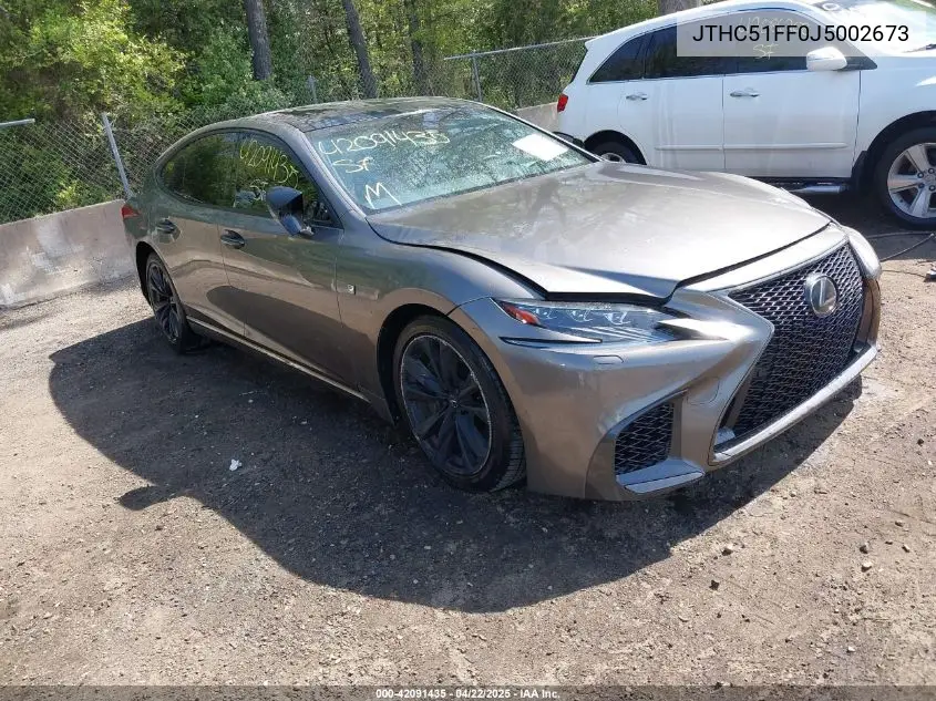 2018 Lexus Ls 500 F Sport VIN: JTHC51FF0J5002673 Lot: 42091435
