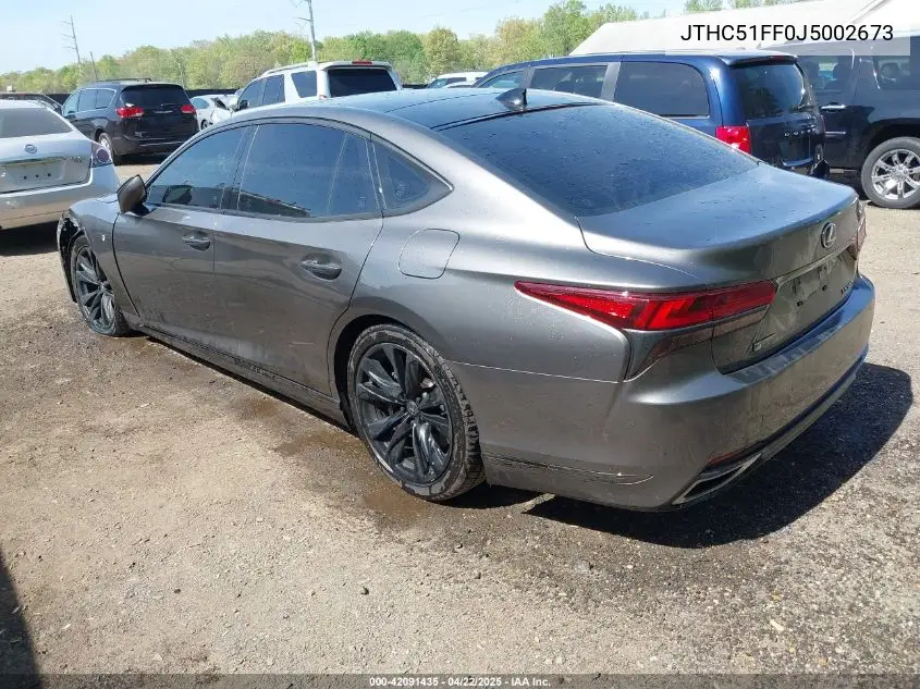 2018 Lexus Ls 500 F Sport VIN: JTHC51FF0J5002673 Lot: 42091435