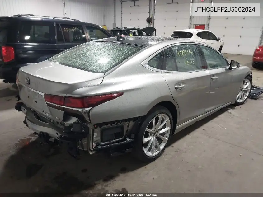 2018 Lexus Ls 500 VIN: JTHC5LFF2J5002024 Lot: 42298616