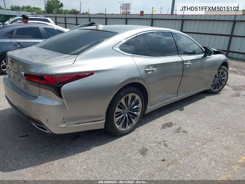 2021 Lexus Ls 500 VIN: JTHD51FFXM5015102 Lot: 42504243