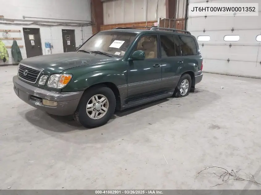 1998 Lexus Lx 470 VIN: JT6HT00W3W0001352 Lot: 41882901