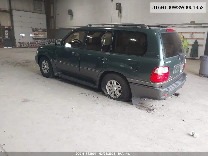 1998 Lexus Lx 470 VIN: JT6HT00W3W0001352 Lot: 41882901