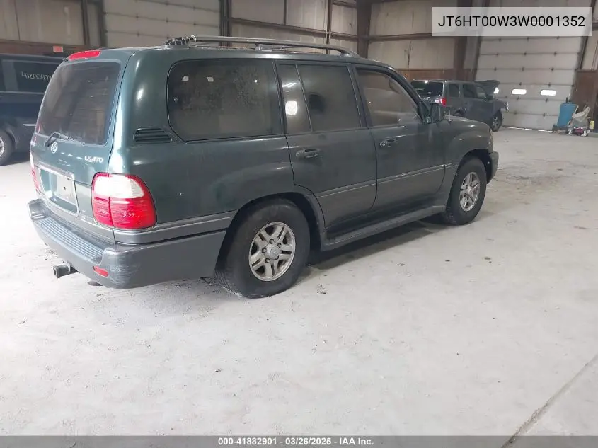1998 Lexus Lx 470 VIN: JT6HT00W3W0001352 Lot: 41882901