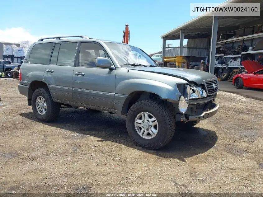 1998 Lexus Lx 470 VIN: JT6HT00WXW0024160 Lot: 42175029