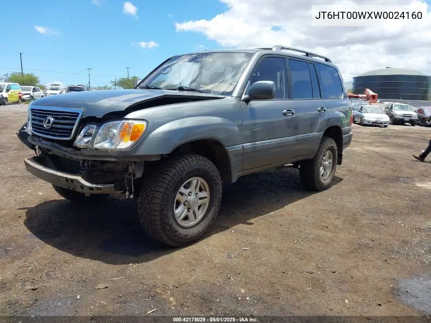 1998 Lexus Lx 470 VIN: JT6HT00WXW0024160 Lot: 42175029