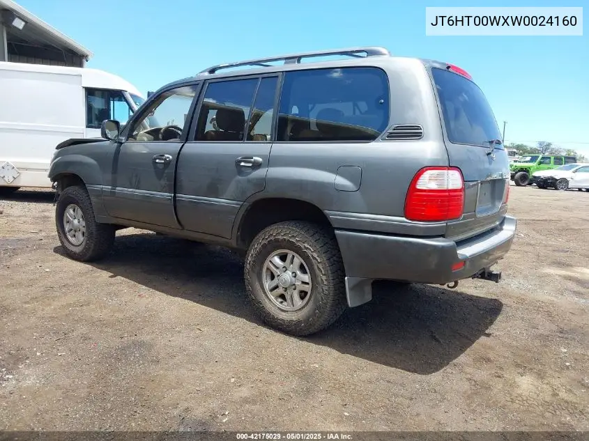 1998 Lexus Lx 470 VIN: JT6HT00WXW0024160 Lot: 42175029