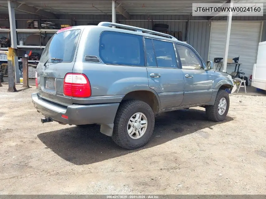 1998 Lexus Lx 470 VIN: JT6HT00WXW0024160 Lot: 42175029
