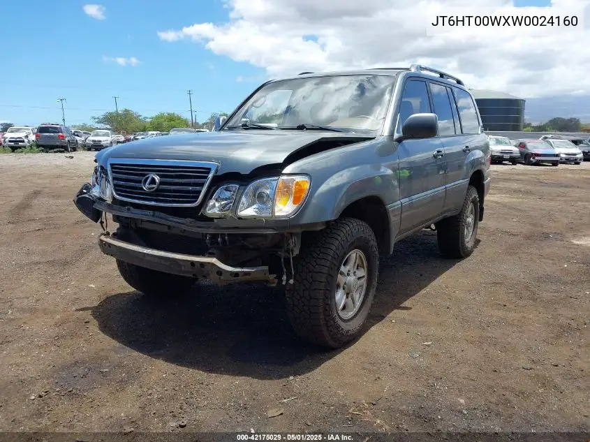 1998 Lexus Lx 470 VIN: JT6HT00WXW0024160 Lot: 42175029