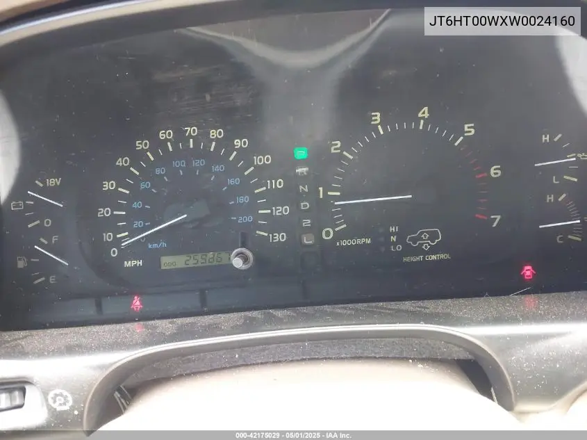 1998 Lexus Lx 470 VIN: JT6HT00WXW0024160 Lot: 42175029