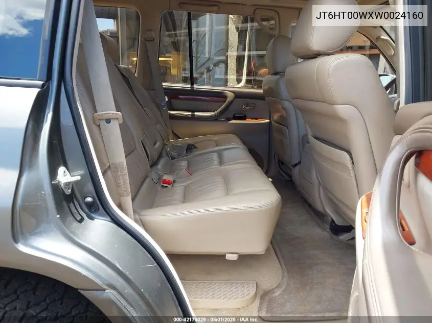 1998 Lexus Lx 470 VIN: JT6HT00WXW0024160 Lot: 42175029