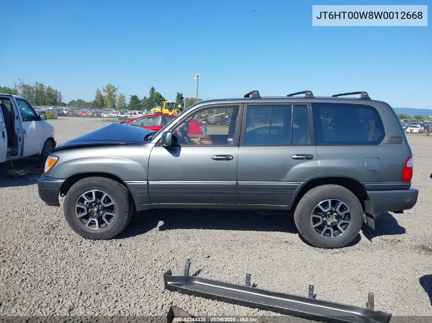 1998 Lexus Lx 470 VIN: JT6HT00W8W0012668 Lot: 42344338