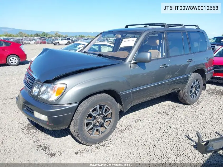 1998 Lexus Lx 470 VIN: JT6HT00W8W0012668 Lot: 42344338