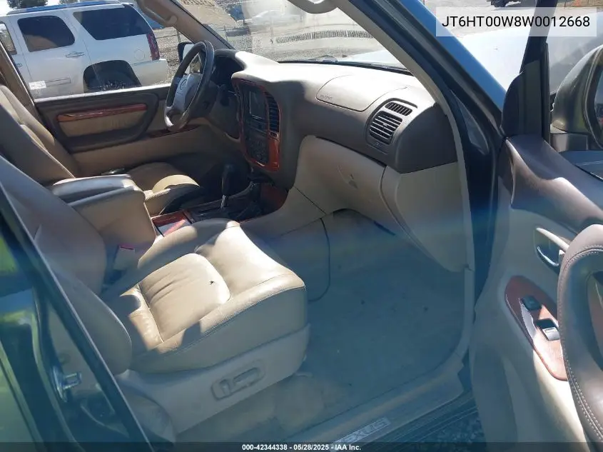 1998 Lexus Lx 470 VIN: JT6HT00W8W0012668 Lot: 42344338