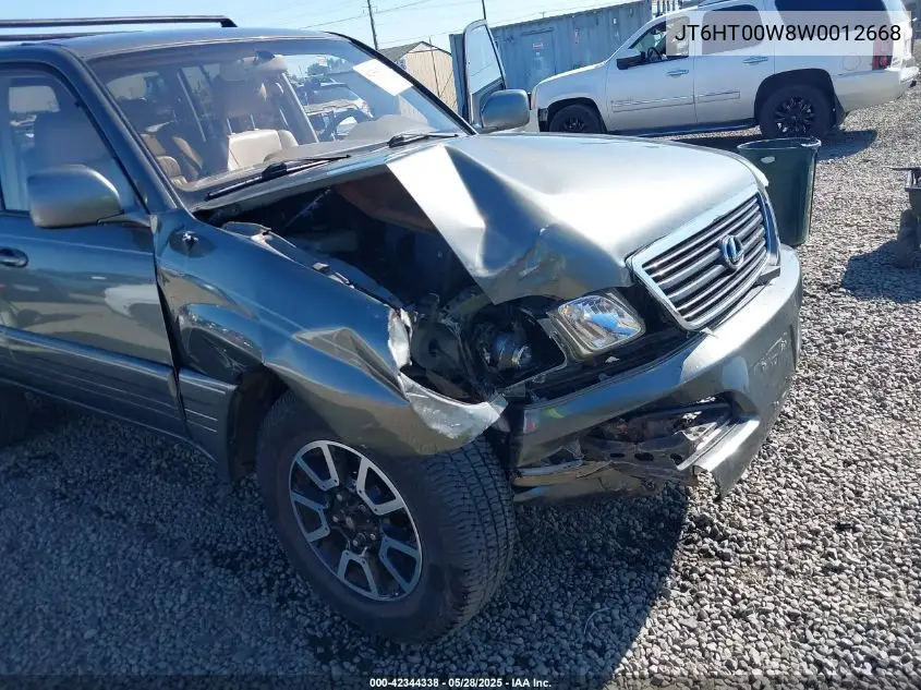 1998 Lexus Lx 470 VIN: JT6HT00W8W0012668 Lot: 42344338