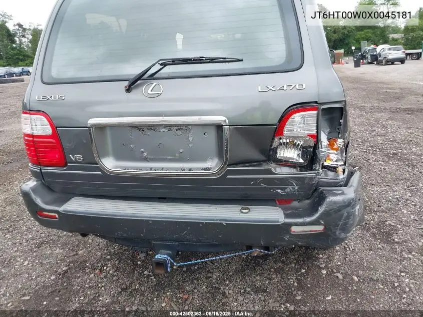 1999 Lexus Lx 470 VIN: JT6HT00W0X0045181 Lot: 42502363