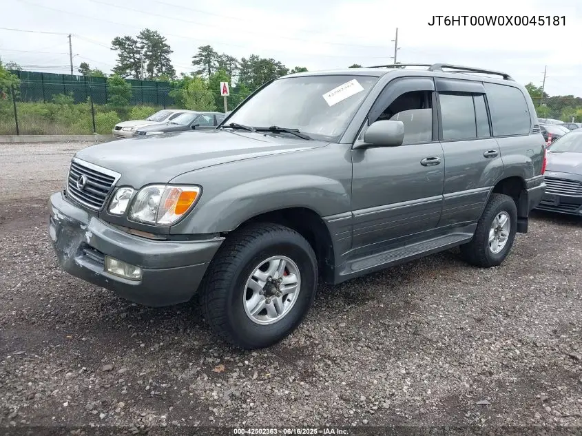 1999 Lexus Lx 470 VIN: JT6HT00W0X0045181 Lot: 42502363