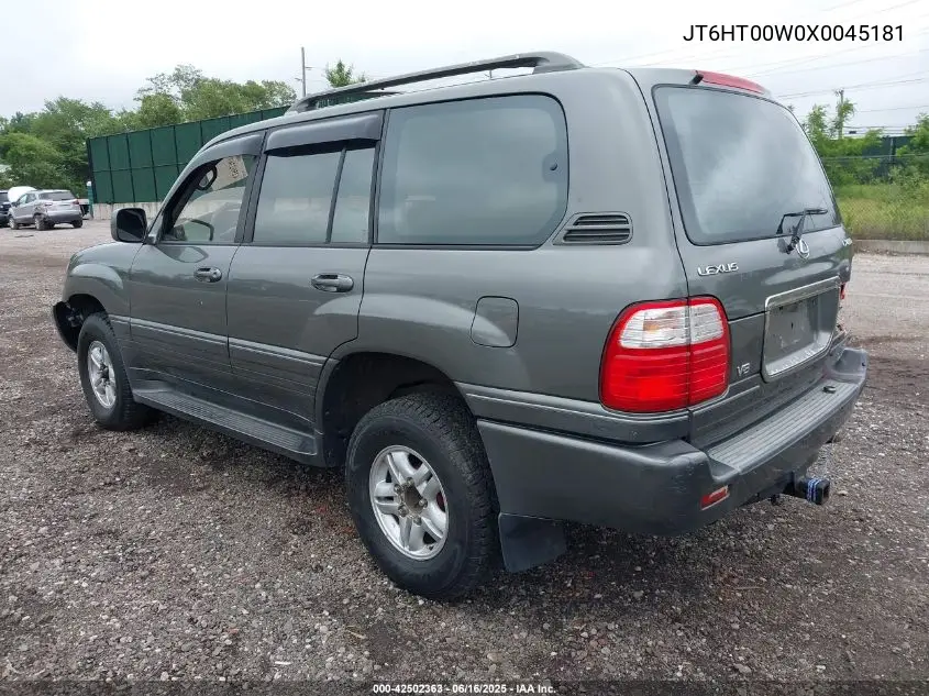 1999 Lexus Lx 470 VIN: JT6HT00W0X0045181 Lot: 42502363