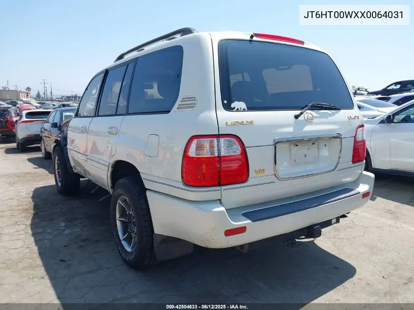 1999 Lexus Lx 470 VIN: JT6HT00WXX0064031 Lot: 42504633